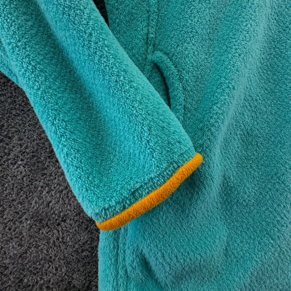 Patagonia Jacket Small Blue Fuzzy Soft Fleece Logo Pullover Women 1/4 Snap - Picture 13 of 15